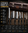Premium Damascus Steel Chef Knife Set Of 7 Pcs | Damascus Tools